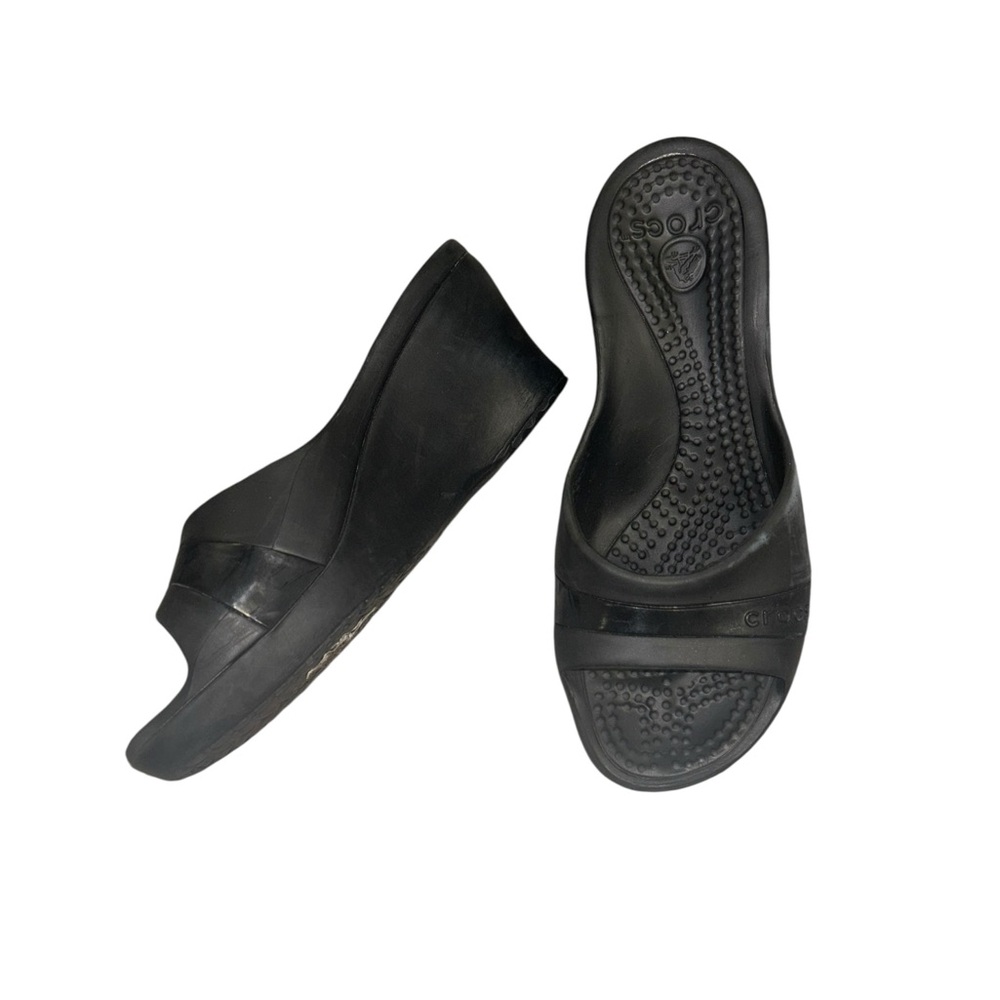 CROCS Black Women's Wedges
